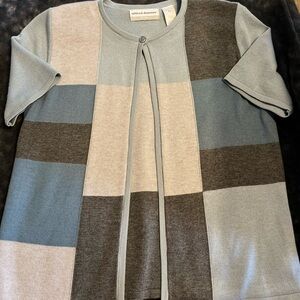 Alfred dunner cardigan w/ attached sweater